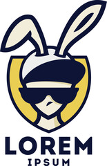 Rabbit Mascot Logo Template
