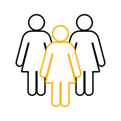 Symbol, ikona kobiet. Plik wektorowy.