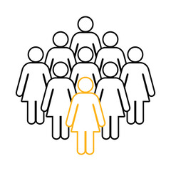 Symbol, ikona kobiet. Plik wektorowy.