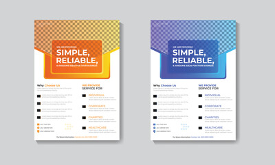 Modern creative corporate business flyer design template