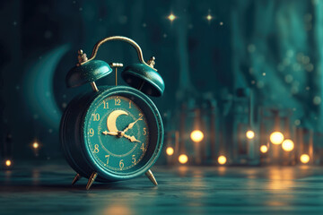 Alarm clock in the middle of the night insomnia - obrazy, fototapety, plakaty