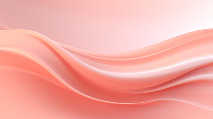 Soft Peach Tones in Smooth Abstract Wavy Background - obrazy, fototapety, plakaty