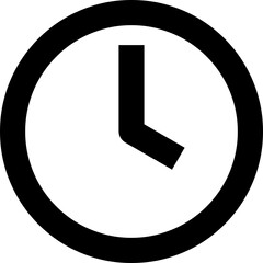 Round clock with arrow icon. Horizontal analog clock - obrazy, fototapety, plakaty