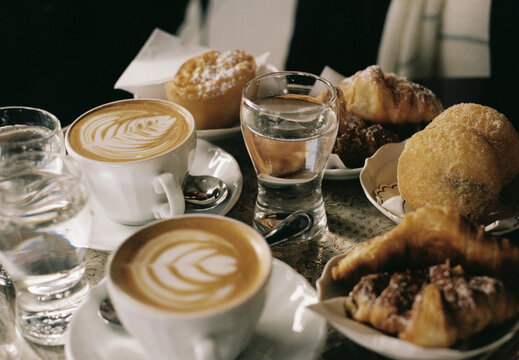 Cappuccinos and Pastries