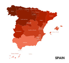 spain map with divisions