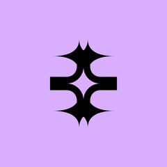 Monochrome logo, minimalist, iconic, simple, graphic, geometric