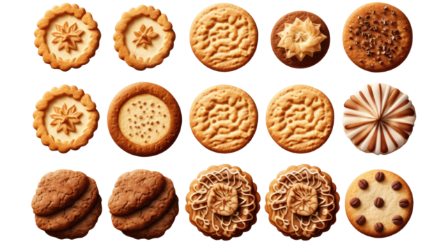 cookie set isolated on a transparent background