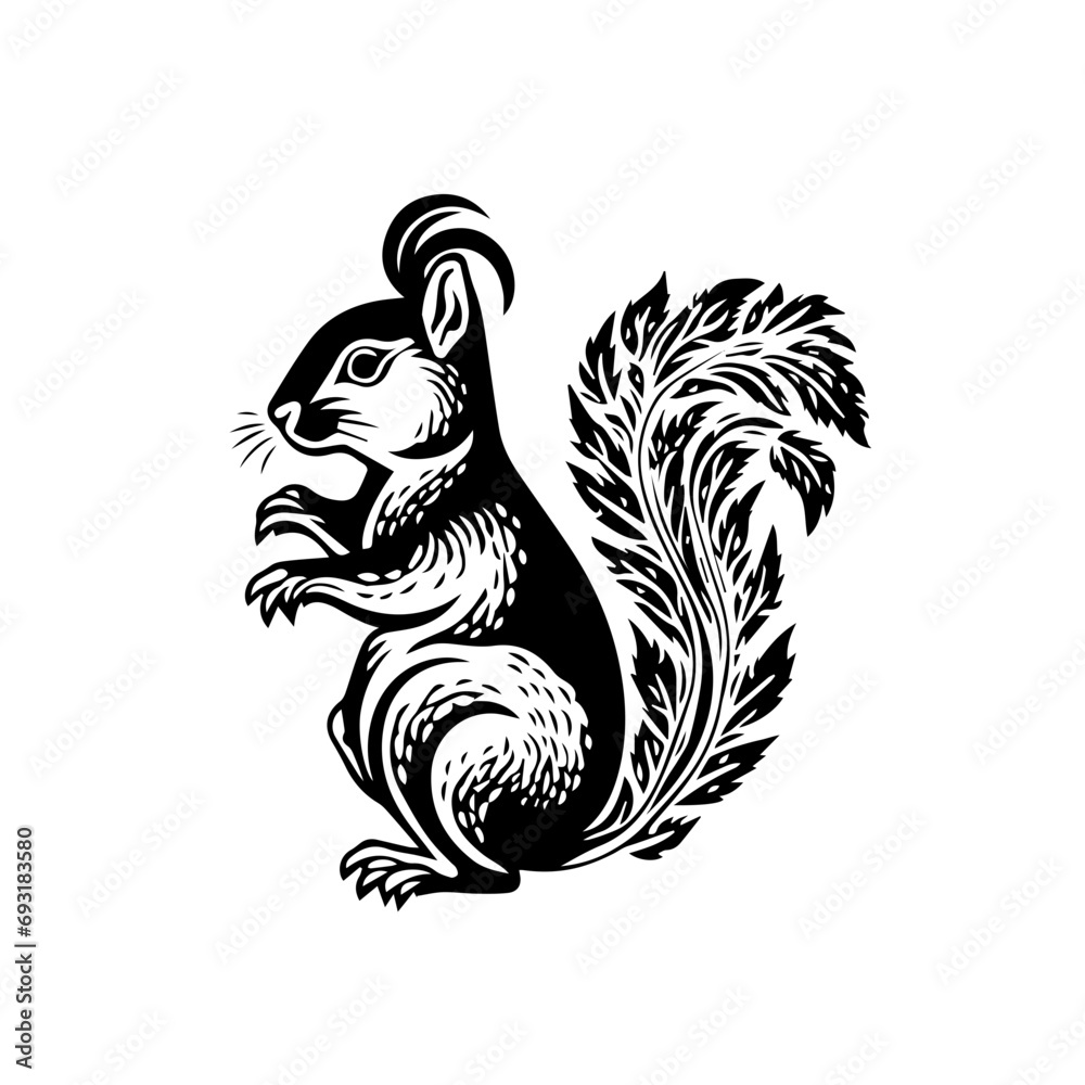 Wall mural Squirrel Vector