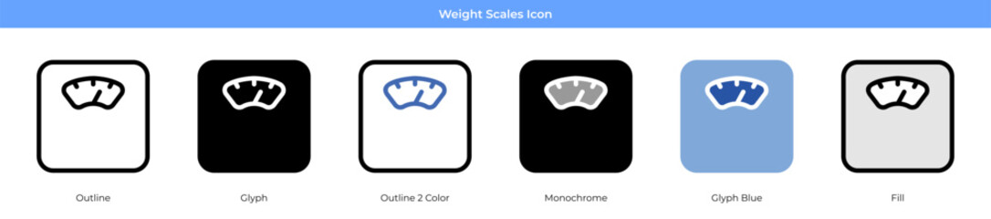 Weight Scales Icon - obrazy, fototapety, plakaty
