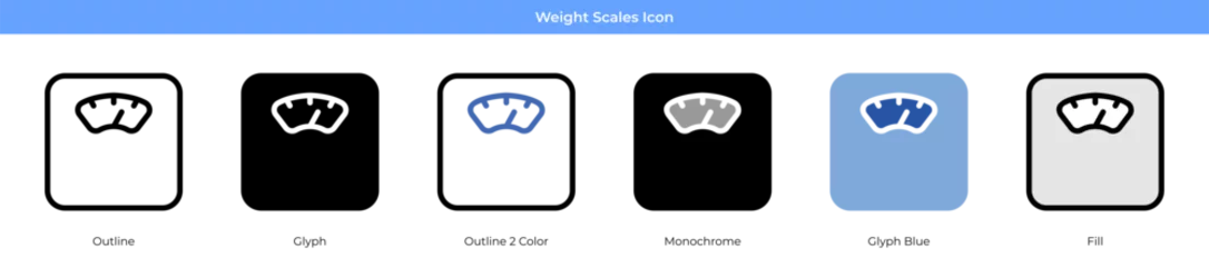 Deurstickers Weight Scales Icon © Fourupstudio