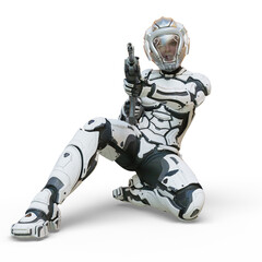 Fototapeta premium サイバーウーマン 3DCG レンダリング