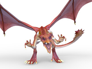 Naklejka premium ドラゴン 3DCG レンダリング