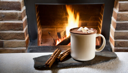 mug of hot chocolate or coffee 