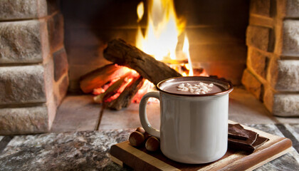 mug of hot chocolate or coffee 