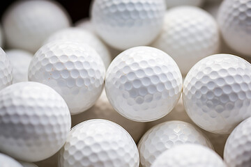 Framed images of golf balls