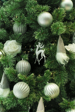 The beautiful christmas tree decoration