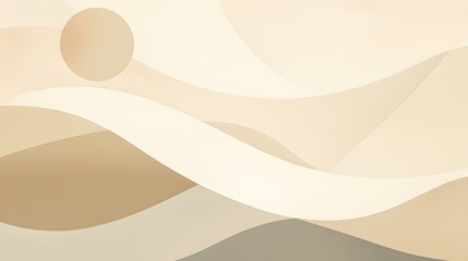 Minimalist ivory Background with calming Shapes and Textures. Abstract Backdrop