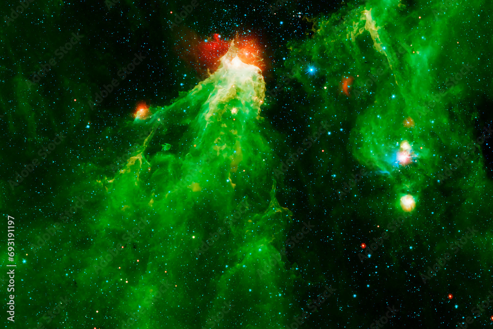 Canvas Prints green space nebula. elements of this image furnished by nasa