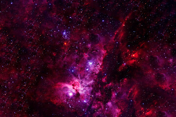 Red cosmic nebula. Elements of this image furnished by NASA