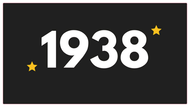Vintage 1938 birthday, Made in 1938 Limited Edition, born in 1938 birthday design. 3d rendering flip board year 1938.