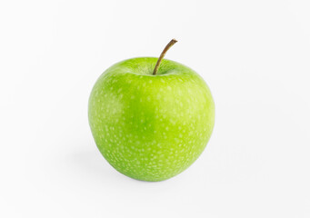 Fresh green apple isolated on white background. Clipping path.