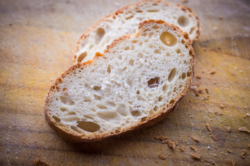 Delicious sourdough bread slice