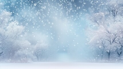 winter is a magic season. beautiful photorealistic wallpaper with copy space for text