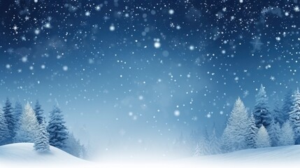 winter is a magic season. beautiful photorealistic wallpaper with copy space for text