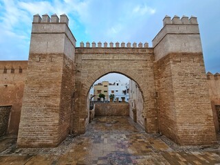 access door to the madrassa of the medina of Salá, Morocco