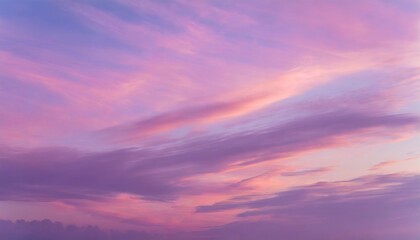 pink purple violet cloudy sky beautiful soft gentle sunrise sunset with cirrus clouds background...