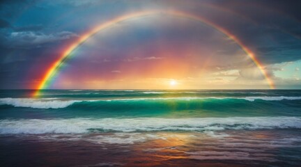 rainbow over the ocean