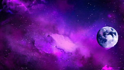 abstract starry space purple with shining star dust and nebula realistic galaxy with milky way and...