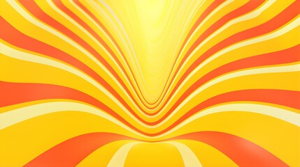 Light Yellow Psychedelic Retro 80's Style Backdrop with Vibrant Shapes