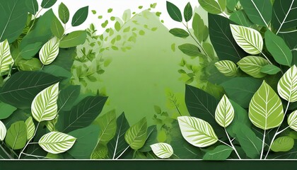 green leaves eco friendly background with place for text concept of ecology and healthy environment