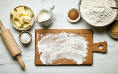 various baking ingredients
