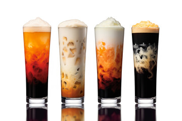 Glasses with cold coffee.
