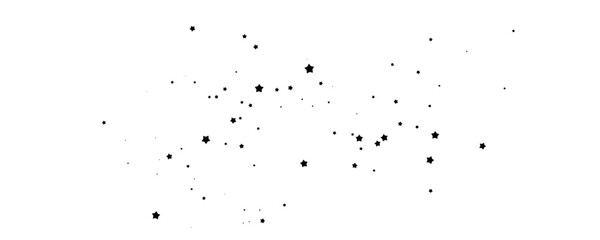 Shooting Star Black. Shooting star with an elegant star trail on a white background. Festive star sprinkles, powder. Vector png.	
