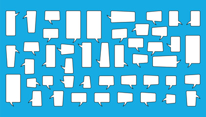 Vector bubbles speech set. Stickers. Dialog balloons isolated. Vector illustration.