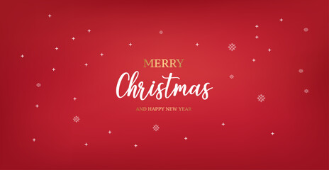 Christmas decoration border with fir branches and golden glitter confetti and sparkles of lights blur bokeh on red background. Bright Christmas and New Year design holiday frame. Vector illustration