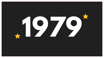 Vintage 1979 birthday, Made in 1979 Limited Edition, born in 1979 birthday design. 3d rendering flip board year 1979.