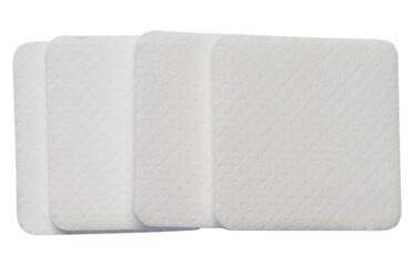 Square white lint-free napkin, cosmetic product