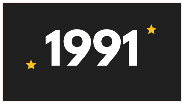 Vintage 1991 birthday, Made in 1991 Limited Edition, born in 1991 birthday design. 3d rendering flip board year 1991.