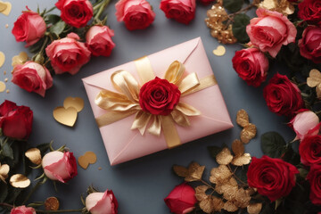 happy valentines day gift box & romantic celebration
