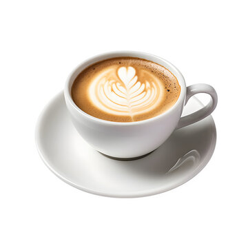 cup of coffee isolated on transparent background Generative AI