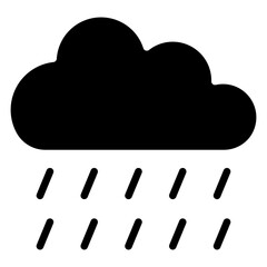 rain glyph icon, related to spring theme.
