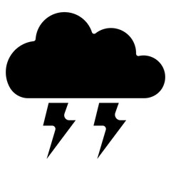 storm glyph icon, related to spring theme.