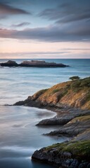 Obraz premium view of the coast of the sea landscape, beach photography