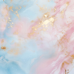 Fototapeta na wymiar Cotton Candy Soft Marble Background with Gold