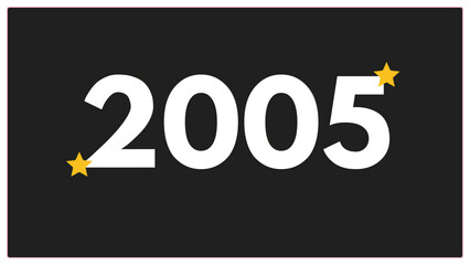 Vintage 2005 birthday, Made in 2005 Limited Edition, born in 2005 birthday design. 3d rendering flip board year 2005.