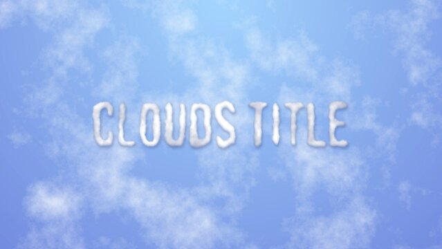 Animated Clouds and Foggy Sky Text Title Intro